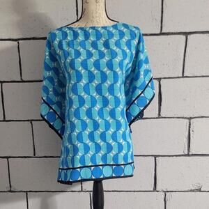 BUNDLE SALE!  MICHAEL by Michael Kors Blue Geometric Tunic-Style Top Sz S/M